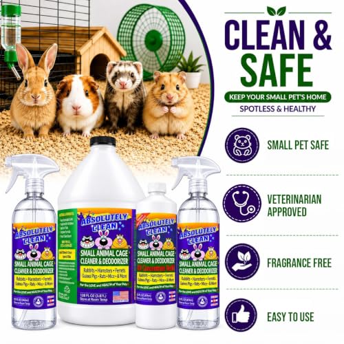 Amazing Small Animal Cage Cleaner (16 Fl Oz Concentrate (Makes 64oz))