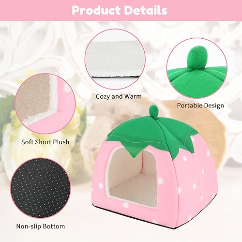 Guinea Pig Bed Hideout (Strawberry Pink)