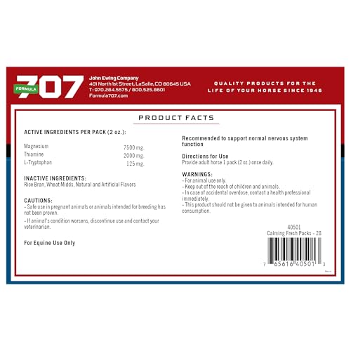 Calming Fresh Packs for Horses (28 Day Supply)