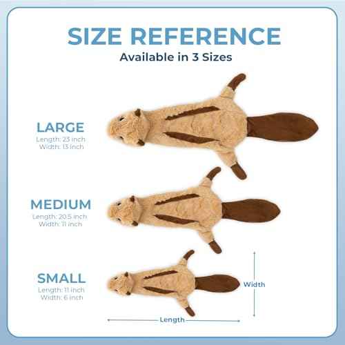 2-in-1 Stuffless Squeaky Dog Toy - Monkey&Squirrel, Small (Multicolor/Monkey & Squirrel / Small)