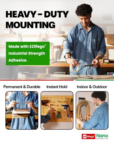 Heavy Duty Invisible Bond Nano Double Sided Mounting Tape (9.85 Feet)