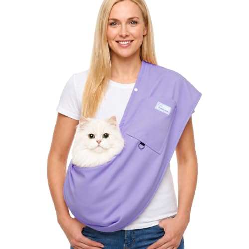 Ice Silk Dog Sling Carrier (Purple / Large)