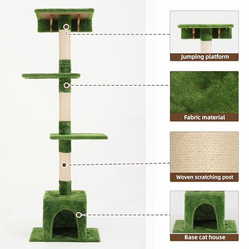 Cat Wall Furniture (Green / 26 Piece Set)