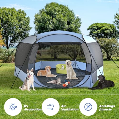 XXLarge Popup Portable Dog Houses (Grey)
