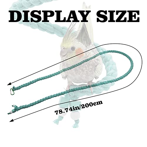 78.7 Inches Bird Spiral Rope Perch (78.7 inches / Blue)