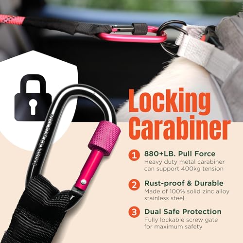 Dog Seat Belt for Car (Pink)