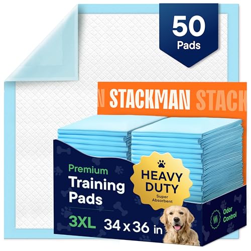 Dog Pads Large Pet Pee Pads for Dogs & Puppy Training 34" x 36" Potty Pads for Dogs [50 (34" x 36")