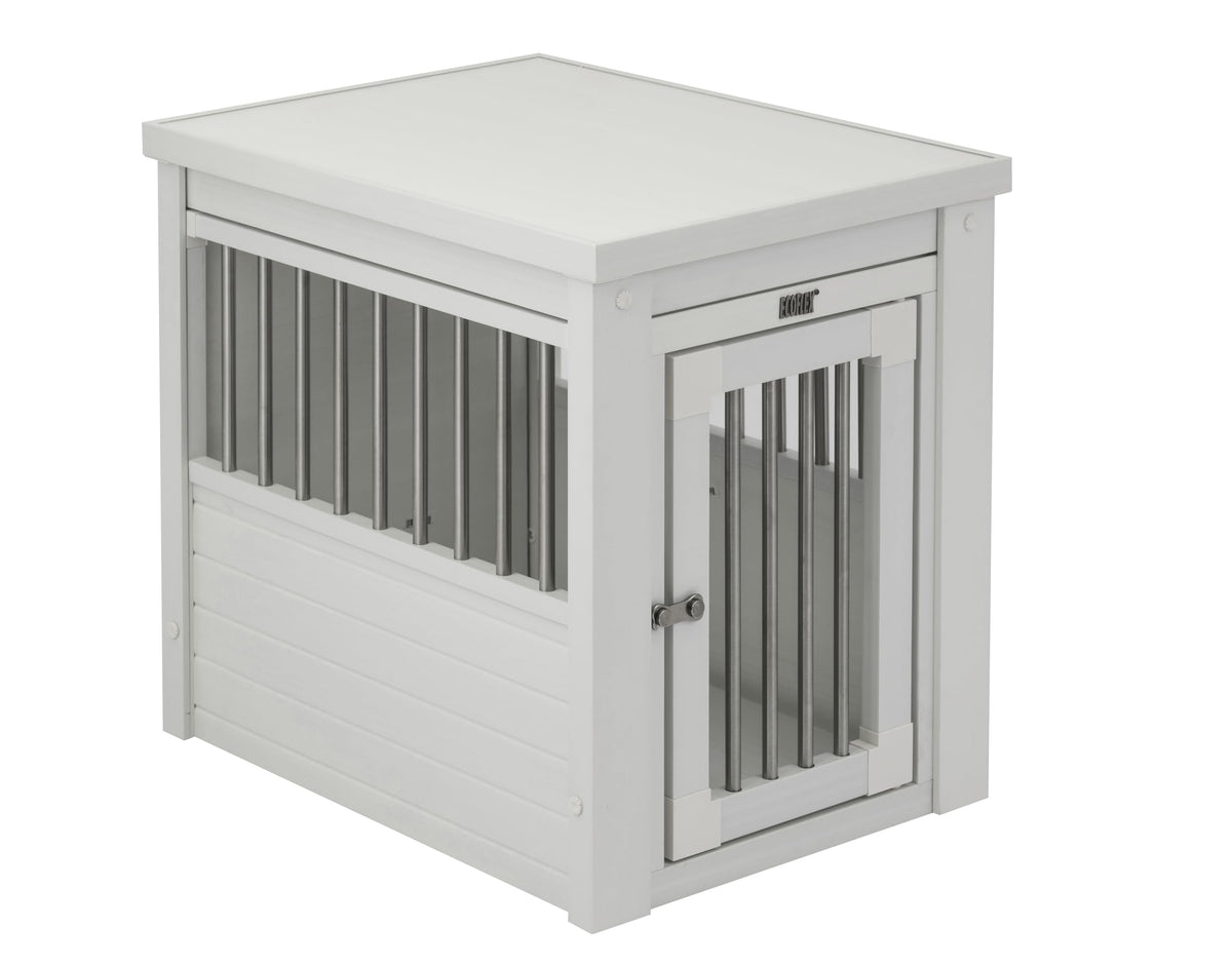 ECOFLEX® Small Furniture Style Dog Crate & End Table (Antique White / 23.8"L x 18.2"W x 22.2"H)