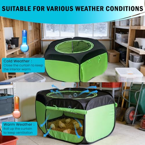 Brooder Box for Chick Starter Kit (Chicken Brooder Tent,Green)