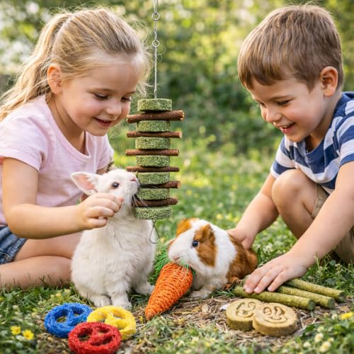20 PCS Bunny Chew Toys for Teeth (20 Pcs)