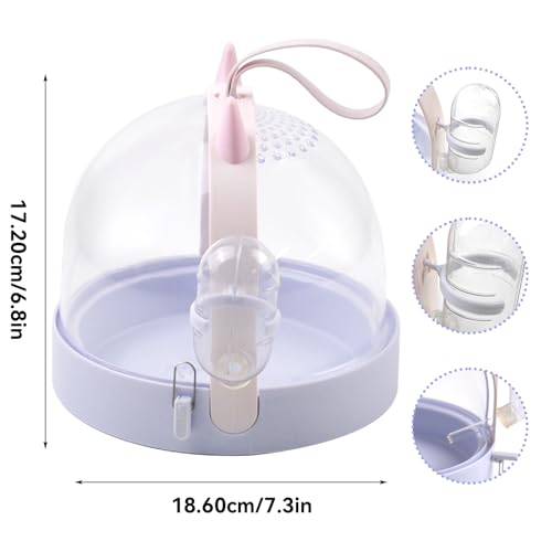Portable Hamster Cage with Water Bottle (【Purple】)