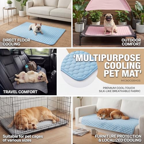 Summer Cooling Mat & Sleeping Pad (28" x 22" / Blue White)