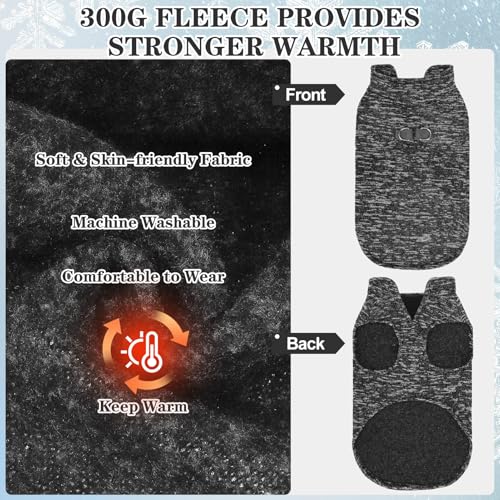 Fleece Dog Sweater (Mixed Grey / Medium)