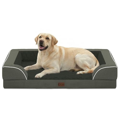 Orthopedic Dog Bed for Extra Large Dogs (Dark Green / 45.0"L x 35.0"W x 8.5"Th)