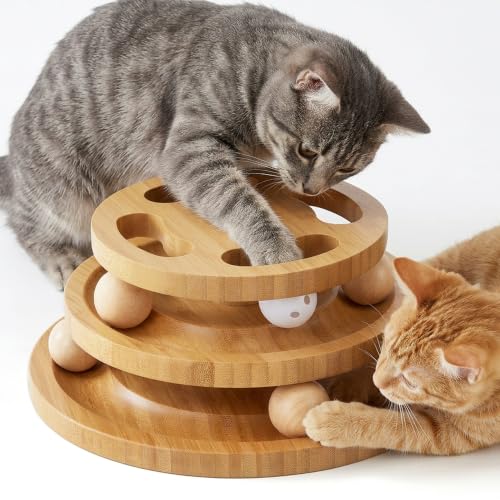 Cat Ball Track Toy with Puzzle Top (Large Size)