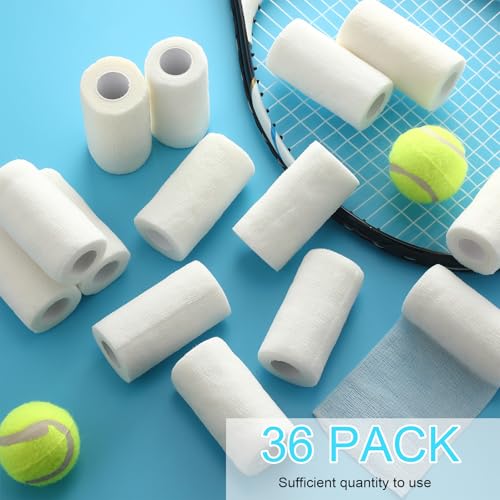 36 Pcs Self Adherent Bandage 4" X 5 Yard Wrap Breathable (White / 4" X 5 Yard)
