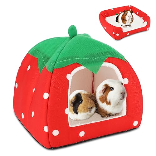 Guinea Pig Bed Hideout (Strawberry Red)