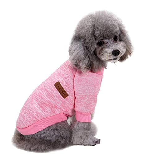 Dog Sweaters for Small Dogs (Pink / Large)