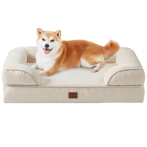 Orthopedic Dog Beds Large Sized Dog (Beige / 36.0"l X 27.0"w X 6.5"th)