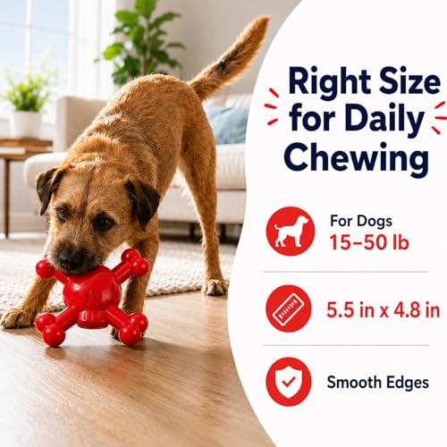 Dog Chew Toys for Aggressive Chewers (Red)