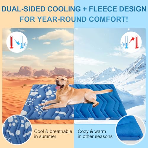 Cooling Mat for Medium Dogs (Navy Blue / 36.0"L x 23.0"W x 1.0"Th(M))