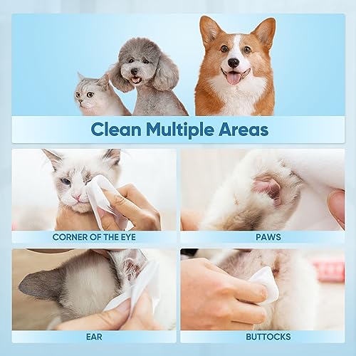 Natural Pet Grooming Wipes (2 Packs-200 counts)