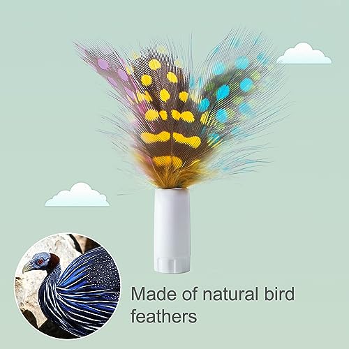6PCS Feathers Replacement and Soft Furry Accessories ONLY Fits Cat Toys