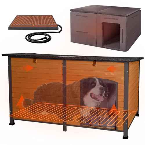 59" Extra Large Outdoor Dog House with Insulated Liner