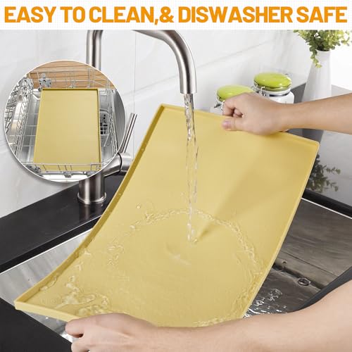 Dog Feeding Mat (Yellow / 24"l X 16"w)