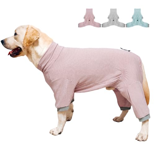 Dog Pyjamas PJS Sweater Clothes and Home Clothing Suitable for Small to Medium Breeds of Dogs (Pink / XL)