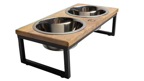 Mango Wood Dog Bowl Stand (Medium)