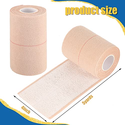 4 Rolls Elastic Adhesive Tape Bandage (4 Inch in Width)
