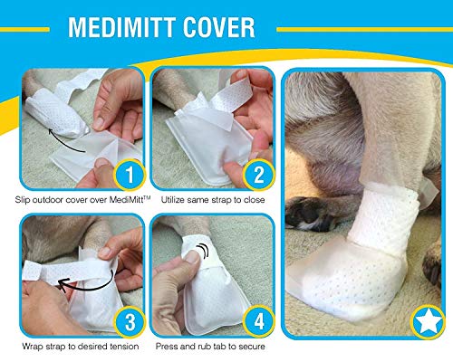 Outdoor Water Proof Cover. Slides Over MediMitts for Dogs paw (Small 20pk)