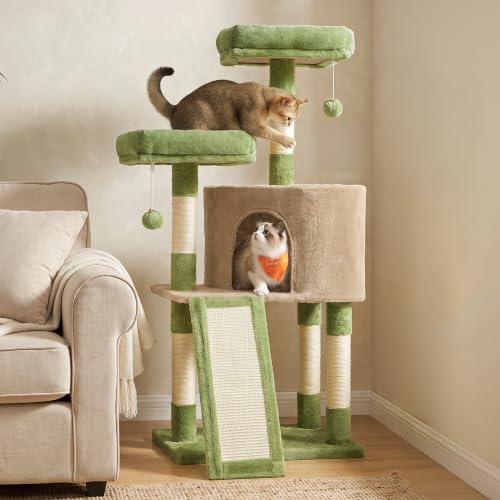 Cat Tree 45.3 (Grass Green + Camel Brown)