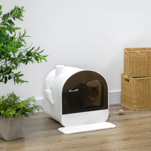 Cat Litter Box with Lid (White)