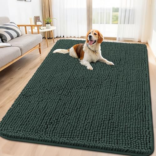 Dog Door Mat for Muddy Paws 71x46 (Green / 71"X46")