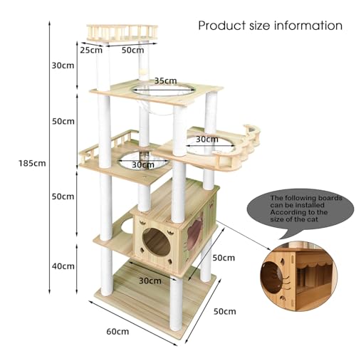73 Inch Cat Tower for Multiple Cats (8782)