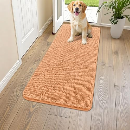 Dog Door Mat for Muddy Paws 47x24 (Orange / 47"X24")