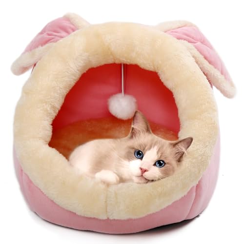 Cat Beds for Indoor Cats (Rabbite Pink / XL)