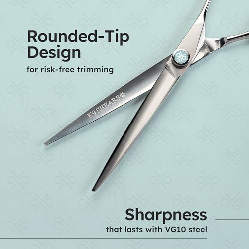 7” Super Light Dog Grooming Scissors for Everyday Trimming (7" Straight)