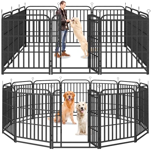 Heavy Duty Dog Playpen 12 Steel Panels 40" Height (27"W x 40"H)