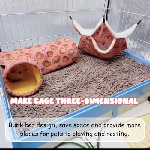 Guinea Pig Rat Ferret Hammock & Warm Bed (6.Hammock & Corner Tunnel)