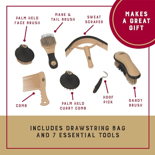 Horse Grooming Kit (Black/Beige)