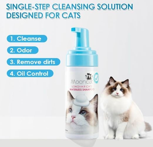 Long Hair Cat Shampoo & Grooming Brush Set