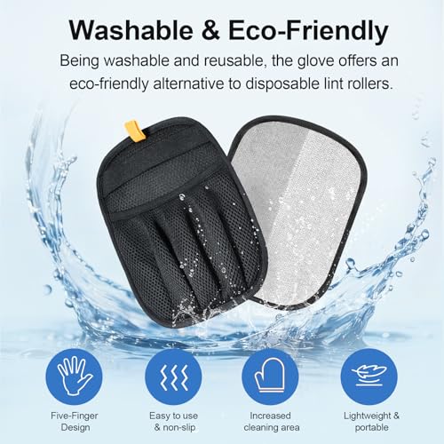 Pet Hair Removal Glove Cat & Dog (Black)