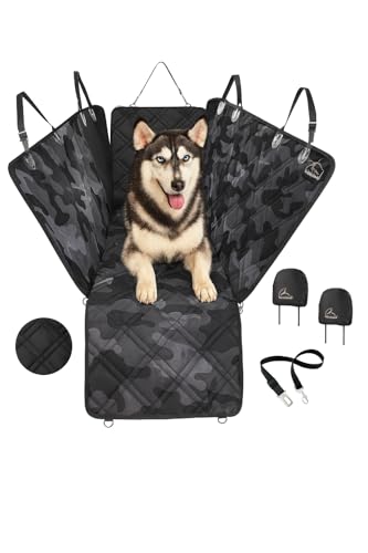 Dog Car Seat Cover (XL – Fits Large SUVs & Full-Size Trucks / Gray Camo)