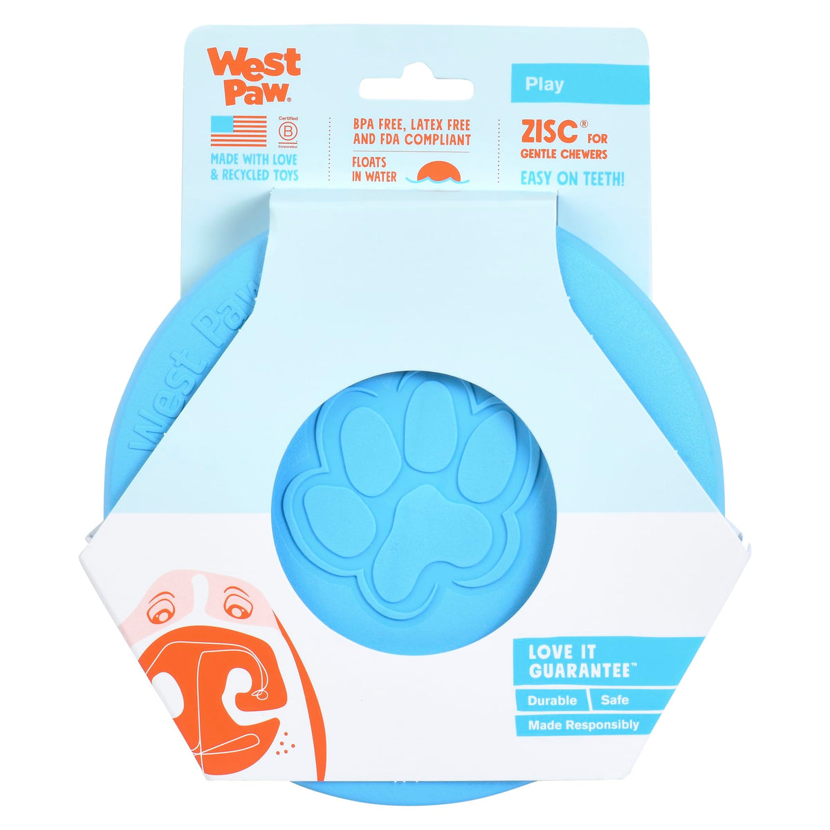 Zisc High Flying Disc Dog Toy (Small / Aqua Blue)
