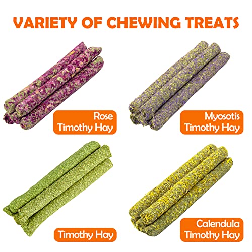 Timothy Hay Treats Rabbit Toys Bunny Toys Guinea Pig Hamster Natural Chews for Teeth Handmade Rabbit Chews and Treats Chinchilla Rat Gerbil