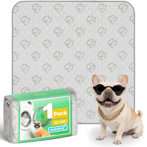 Washable Pee Pads for Dogs (Khaki / 35" Square (1 Pack))