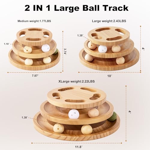 Cat Ball Track Toy with Puzzle Top (Large Size)